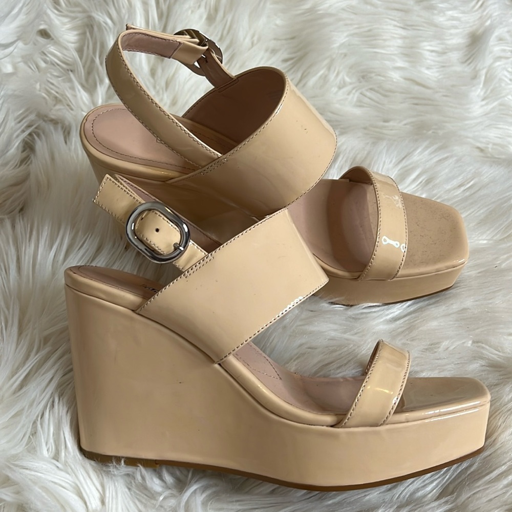 Charles David Women's Jordan Patent Leather Platform Wedge Sandals. Size 9.5 - Picture 2 of 9
